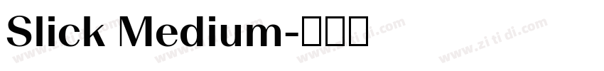Slick Medium字体转换